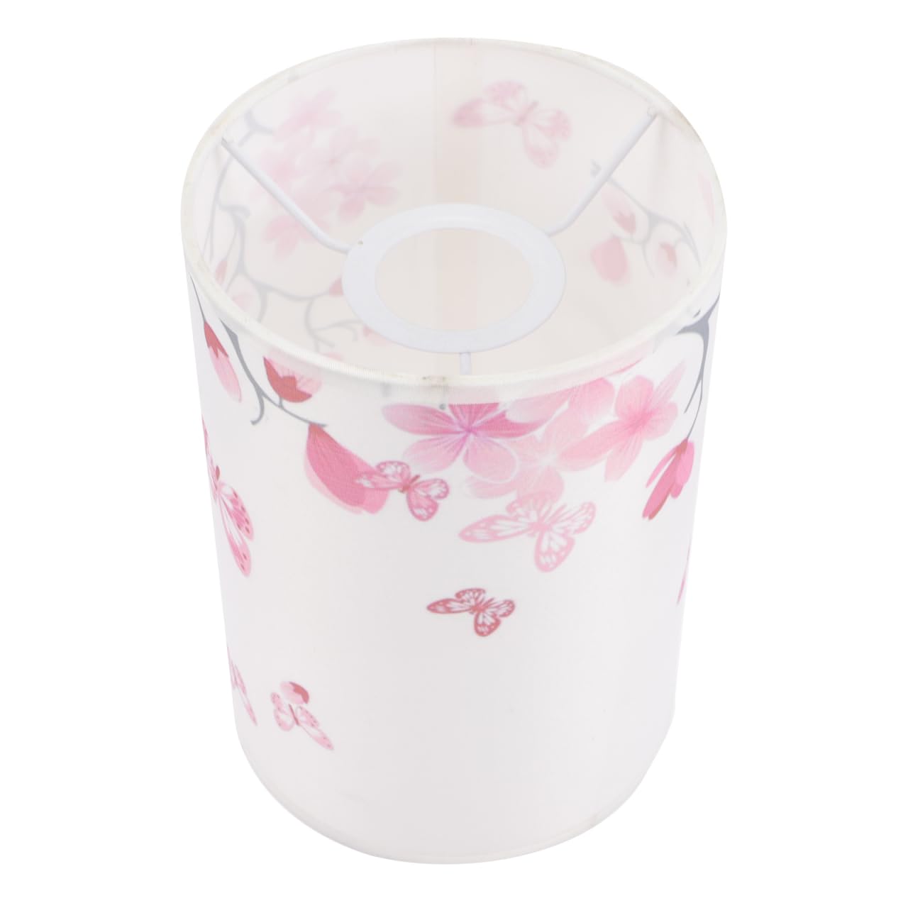 HEMOTON Pink Blossom Lamp Shade Small Fabric Light Cover for Table Lamps Indoor Decor for Bedroom Study Living Room E27 Base 7.87 X 5.51 X 5.51 in