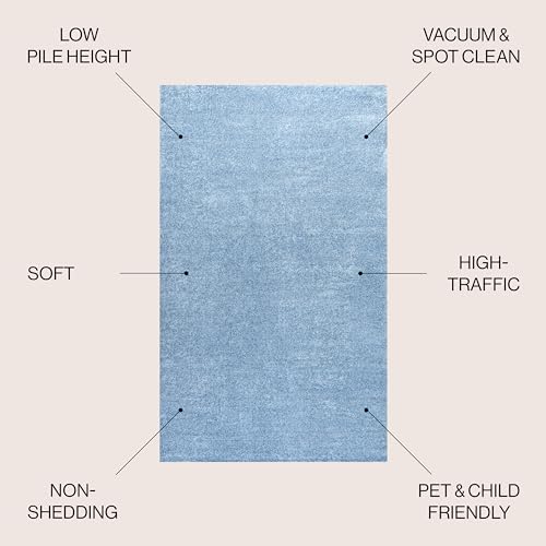 Tapete clásico azul 4x6 poliéster para interiores miniatura 2