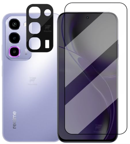 Image of WonRia [1+1 Tempered Glass for Realme Narzo 100x 5G with 3D Camera Lens Protector 9H Hardness Screen Glass Protector - (Pack of 2)