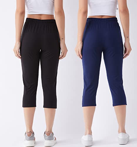 Image of Modeve Women Solid Cotton Blend Capri for summer|| Summer Wear
