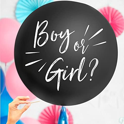 Miniatura 2 de Oh Yeah - Kit Revelación Género Bebe - 2 Uds Cañones Confeti Rosa 50 Cm - 1 Ud Globo Látex Ø90 Cm Boy Or Girl? - Kit Baby Shower Niña - Photocall - Fácil De Usar