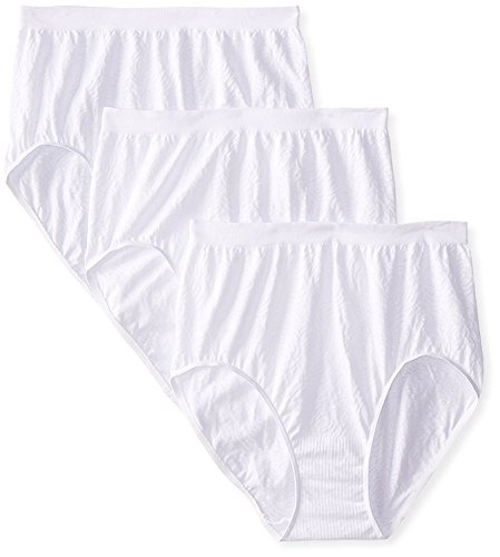 Image of Bali Women's Comfort Revolution Seamless Brief Underwear, Microfiber Stretch Panty, 3-pack