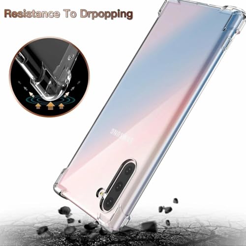 Image of BOXXO Flexible Back Cover for Samsung Galaxy Note 10 | Back Cover Transparent Clear Shockproof Case Four Corner Protection | Slim Protective Mobile Phone Cover for Samsung Galaxy Note 10