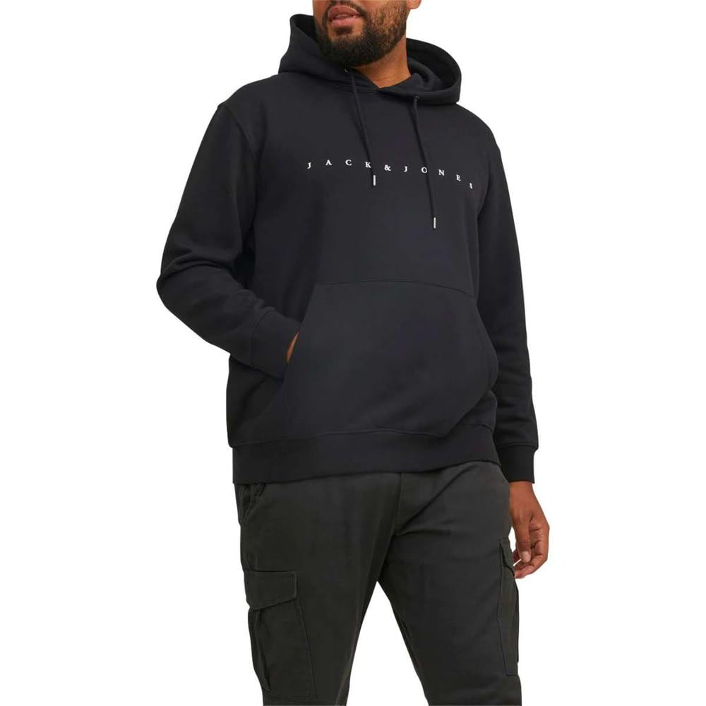 JACK & JONES Jjestar Jj Sweat Hood Noos Pls Jjestar Jj - Felpa con Cappuccio Noos Pls Uomo (Pacco da 1)
