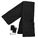 ActionHeat AA Battery Heated Scarf for Neck Heating, Polyester Fleece wrap with Pockets Black