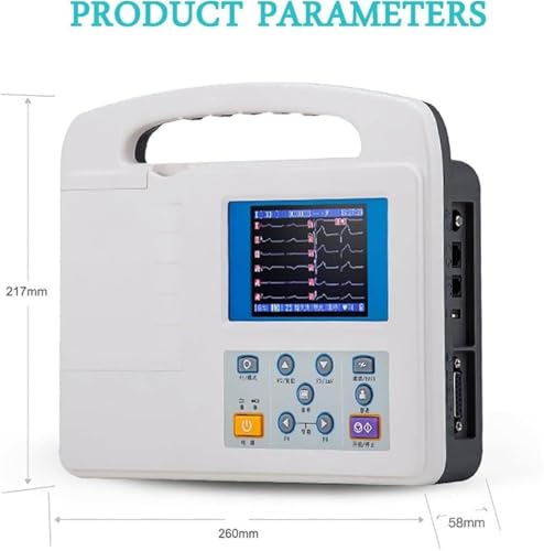 Portable Ecg Machine,12-Lead 3-Channel Color Lcd Digital Machine, Ecg Ekg Patient Monitor,With Printing Paper,For Intensive Care And Home Use - 2