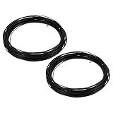 PATIKIL 1.0mm Bonsai Training Wire, 2 Rolls Floral Wire Stems Anodized Aluminum Tree Wire 65.6 Feet Total for Gardening Branch Fixing, Black