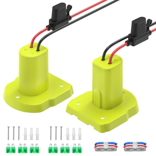 Kzreect 2 Pack for Power Wheel Battery Adapter Compatible with Ryobi 18V ONE+ Batteries, with 12AWG Wire, Fuse Holder, 30A Fuses, Wire Terminals Kit, for DIY Kids' Toy Cars & Camping