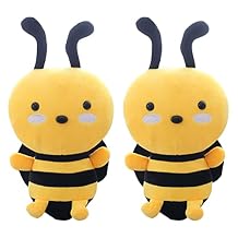 zhidiloveyou 2PCS 7.8" Plush Bee Stuffed Animal Cute Honeybee Toy Doll Gifts for Girls Boys