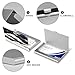 VstaDank Black And White Mountain Business Card Holder Fashion Aluminum Alloy Flip Cover Credit Card Holder High End Professional Name Cards Case Exquisite Pocket Metal Cards Holder for Work