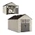 Suncast 8' x 13' Heavy-Duty Resin Tremont Storage Shed, Sand, Made in The USA