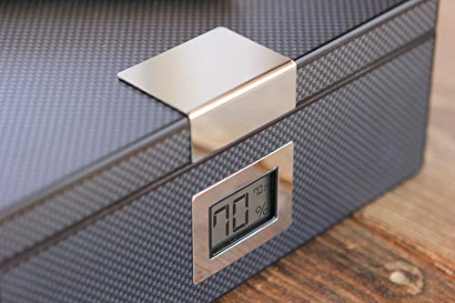 Zigarren-Humidor Case Elegance aus Zedernholz mit digitalem Hygrometer