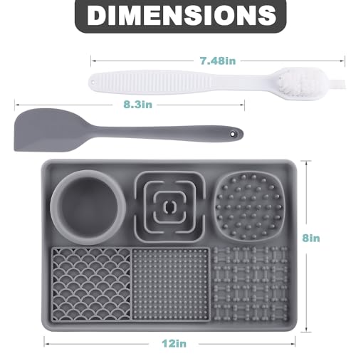 Petration Tapete de Lamber para Cães, Tapete de Lamber de Alimentação Lenta com Ventosas para Comida