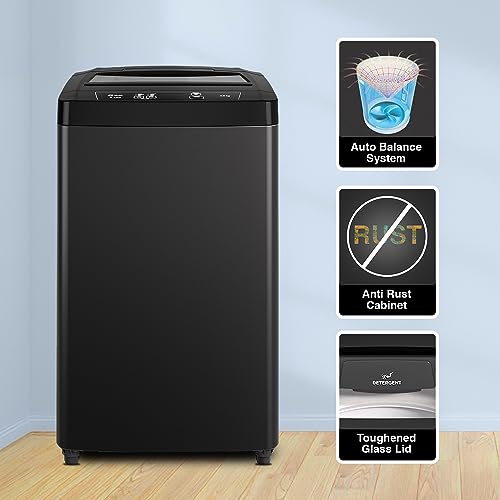 Image of Godrej 6.2 Kg I-Wash Technology Fully-Automatic Top Load Washing Machine Appliance With Toughened Glass Lid (WT EON 620 A GP GR, Graphite Grey)