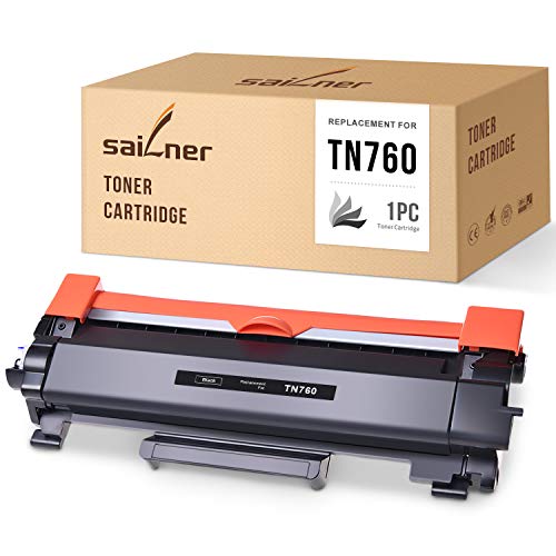 SAILNER Compatible Toner Cartridge Replacement for Brother TN760 TN 760 use with HL-L2350DW HL-L2395DW MFC-L2710DW DCP-L2550DW HL-2370DW MFC-L2750DW HL-L2390DW (Black, 1 Pack)