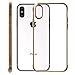 Soke iPhone Xs Max Case 2018, Slim Fit Cover Case [Unique Loudspeaker Hole][Drop Protection] with Clear Soft TPU Back and Electroplated Frame for iPhone Xs Max 6.5 Inch (2018 Released), Rose Gold