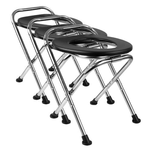 HXSEMAYIG Toilettes de Camping, Toilettes Mobiles pour l'extérieur ou l'intérieur, Toilettes de Camping Pliables (Lot de 3)