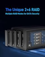 TERRAMASTER D8 Hybrid HDD NVMe Gehäuse USB 3.2 Gen 2 10Gbps Typ C 8Bay USB Storage Unterstützt RAID 0/1/Einzel/JBOD Exklusiv 2+6 RAID Hybrid Disk Array (Diskless) – Ansicht 9