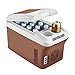 Mini frigo Portatile per Auto 15L, 12V / 24V / 220V Auto/Camion/Famiglia, Frigorifero Freddo e Caldo Silenzioso, Risparmio energetico, Marrone