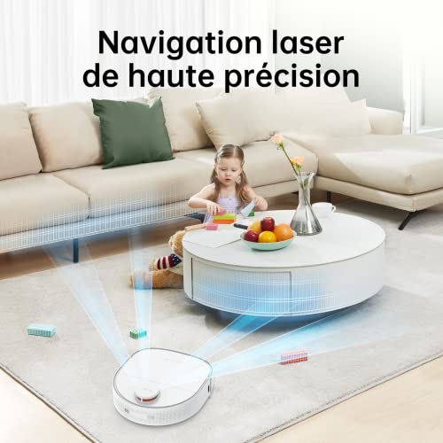 Dreame W10 Robot Aspirateur Laveur 4000 Pa avec Station de Nettoyage Automatique, Balayage, Nettoyage, Lavage et Séchage 4 en 1, Superbe Navigation Lidar, pour Poils Animaux, Sol Dur,Tapis,Alexa/App - Image 7