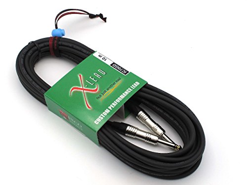 X-LEAD IC70GD100BK série GOLD, Câble pour instruments de qualité professionnelle - Jack/Jack - câble asymétrique - INCO connecteurs d'origine (10 m, noir) - MADE IN ITALY By INCO - Image 3