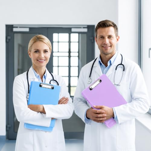 6 PCS Nursing Clipboard with Storage, 14 X 10 X 1.18 Inch Heavy Duty Plastic Storage Clipboard with Pen Holder Large Capacity Folder for A4/Letter Paper, Nursing Organizer for Office, School-6 Colors - Image 7