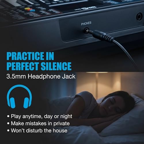 Clavier musical compact 61 touches RockJam complet avec support et alimentation - 4