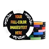 Design unique : chaque puce est entourée d'une incrustation texturée unique, ce qui permet un empilage facile et un effet visuel très lisible. Fournissez votre design et votre texte, ce qui en fait un objet unique.