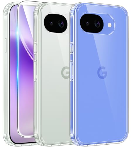 FNTCASE for Google Pixel 10a �P�[�X: �~���^���[�O���[�h�̗����ی� �X�N���[���v���e�N�^�[�t�� ���΂ݖh�~ �g�ѓd�b�J�o�[ - ���ȑϏՌ��ی�o���p�[�����P�[�X(�N���A)
