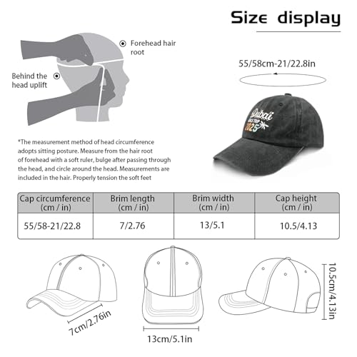 Weiweiwu Dubai Girls Trip 2025 Baseball Cap Vintage Cotton Washed Baseball Caps Adjustable Dad Hat3