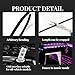 Goodream Interior Car Ambient Lighting Kit, 43.3 Inches RGB USB LED Ultrathin Acrylic Strip Lights Neon Accessories for Cars Truck SUV Center Console Dashboard with APP&Remote Control