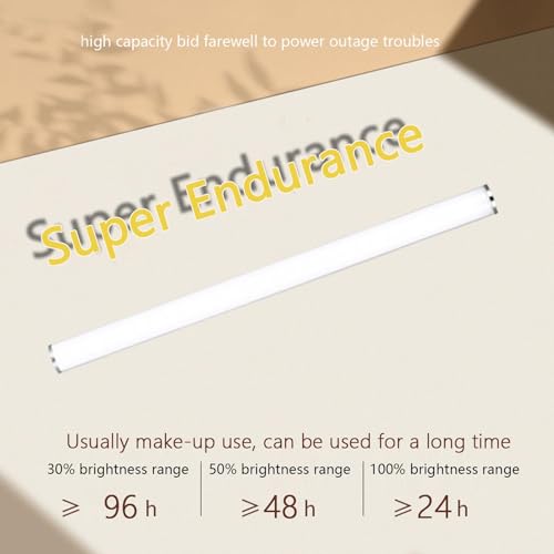 Barre lumineuse miroir LED rechargeable USB à intensité tactile - 6