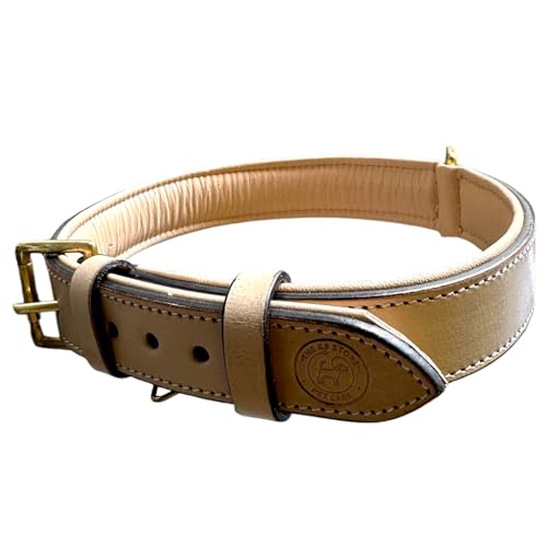 Image of High Graded Premium Leather Dog Collar- Dog Collar for Large Dogs, Dog Collar for Med, Dog Collar Belt (Grey, Size Neck - X Large (22.5-26.5 Inch))