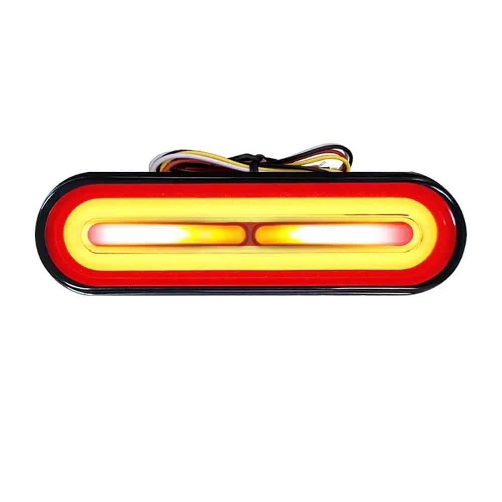 Generique Moto Arrière Lampe Feux Arrière LED 3 En 1 Pour Motos, Clignotant, Feu De Course DRL, Flash Rouge, Arrêt Frein, 12/24V