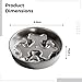 BOSREROY Stainless Steel Dog Bowl 9.8 in with Rotating Heart Bone, Slow Feeder Design, Heavy Duty Metal, for Medium & Large Dogs, Prevents Bloat & Choking