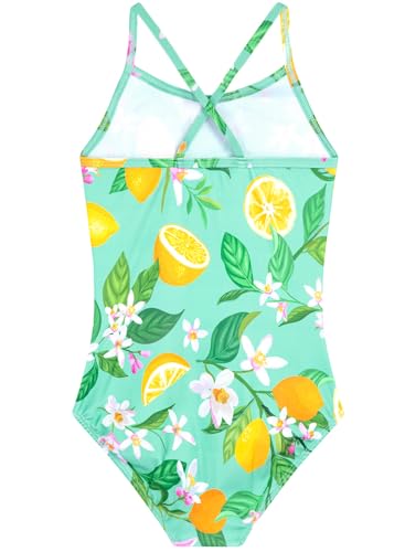 Image of Girls One Piece Swimsuits Summer UPF 50+ Quick Dry Beach Bathing Suit Cross Shoulder Strap Swimwear 2-10 Years