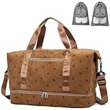 【Sac de voyage léger pour femmes】 Ce spacieux sac de voyage (47×23×37 cm) offre un rangement parfait pour les équipements de sport ou les nécessités de voyage. La sangle d'épaule ajustable permet un port confortable dans différentes positions. Avec seulement 0,53 kg, c'est le compagnon idéal pour l'entraînement ou les courts voyages - pratique et polyvalent.