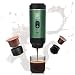 EVERANGE Macchina per caffè espresso elettrica portatile, macchina da caffè da viaggio compatibile con caffè macinato e capsule NS (verde con schermo LCD)