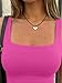 Trendy Queen Womens Double Lined Tank Tops Crop Summer Fashion Clothing 2026 Hot Pink M