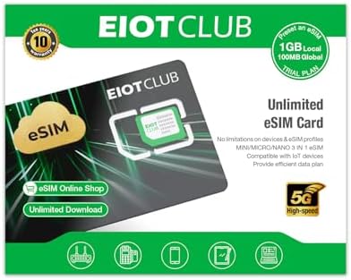 EIOTCLUB Physical eSIM Card for Unlocked Android Phones
