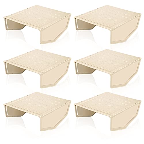LuxRound Shoe Racks for Closet Shoe Slots Organizer 6 Packs Shoe Stacker for Space Saving & Tidy Shoe Cabinet Double Deck Shoe Storage Adjustable for Easy Use