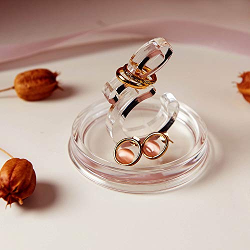 Amazing Abby - E for Eternity - Acrylic Ring Holder, Jewelry Dish, Trinket Tray (3" Dia.) - Image 4