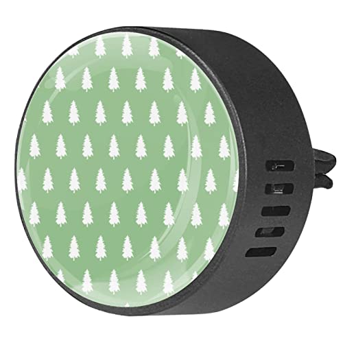 Timmershabi White Pine Tree Pattern 2PCS Custom Car Aromatherapy Air Freshener Diffuser Car Fragrance Diffuser Locket Car Diffuser Vent Clip Apply for Car, Office, Kitchen