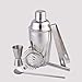 Produktbild DTTXTJB Barkeeper, Bar Tool 550 Ml Edelstahl-Mixer, Filter-EIS-Clip, Messstab, Rührstab, Bar, Werkzeug-Set, Cocktail, Barkeeper, Professionelle Wein-Cocktail-Set,Silber,A