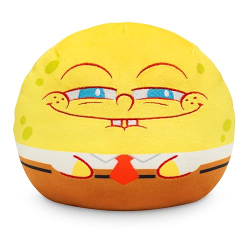 Image of TeeTurtle Reversible Spongebob Squarepants Squidward + Spongebob 6-Inch Two-Sided Flip Plush Toy with Embroidered Details - Cute Mini Collectible Plush for Kids, Teens, and Adults
