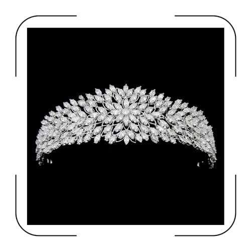 Diadema brillante de boda cómoda QXMYOO tiaras de corona que no pesan