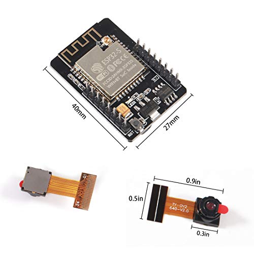 image for AITRIP 2 Pieces ESP32-CAM WiFi Board ESP32-CAM-MB Micro USB to Serial 
