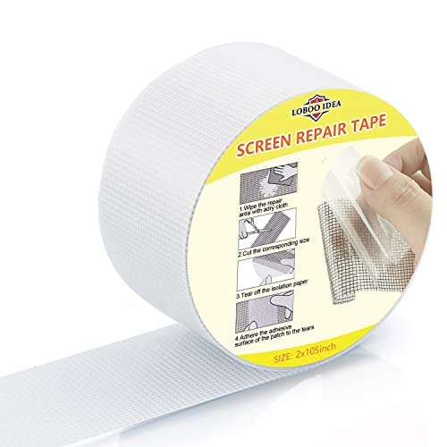 Loboo Idea Window Screen Door Tape Mesh Repair (2X78.74 Inches, White) #TOP18
