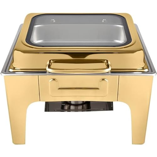 Réchaud buffet carré de conservation de la chaleur 6,8 L avec plateau isolant durable