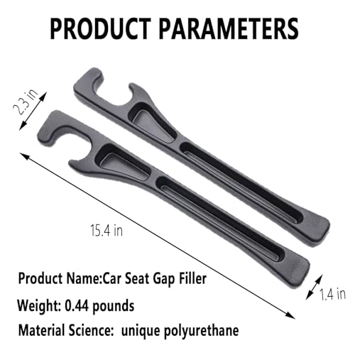 Uootill Car Seat Gap Filler, car in between seat catcher 2-Pack No-Drop Seat Side Gap Seam Filler Organizer, Universal filler between car seat and console (Black)